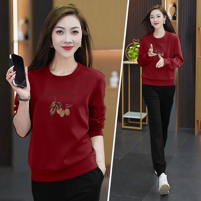 显瘦洋气休闲运动卫衣女士新款时尚套装加绒加厚宽松卫裤两件套,女装/女士精品,休闲运动套装,淘宝优惠券,粉丝福利购,淘宝优惠卷