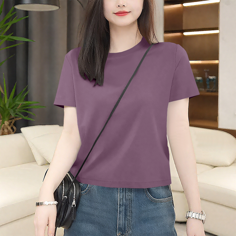女士短袖T恤夏季新款韩版百搭爆款洋气休闲中年女装妈妈薄款上衣