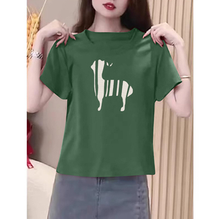 寬松冰絲百搭通勤t恤女短袖 時尚 新款 圓領(lǐng)體恤打底衫 上衣 韓版 夏季