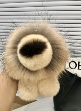 可爱獭兔毛小狮子毛绒包挂件辛巴公仔玩偶毛球汽车钥匙扣挂饰配饰