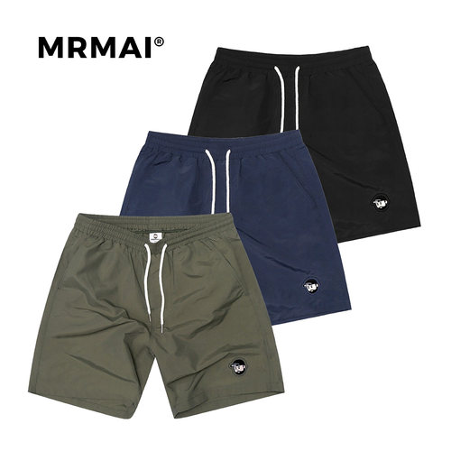 mrmai夏季logo刺绣宽松短裤