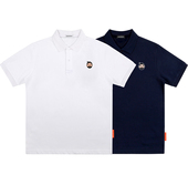 POLO衫 MMLABCREW POLOSHIRT 刺绣logo白色藏青休闲纯棉短袖 MRMAI