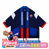 FUJI 富士山刺绣7分袖 日式 MCREW 和风加厚藏青蓝甚平开衫 和服外套