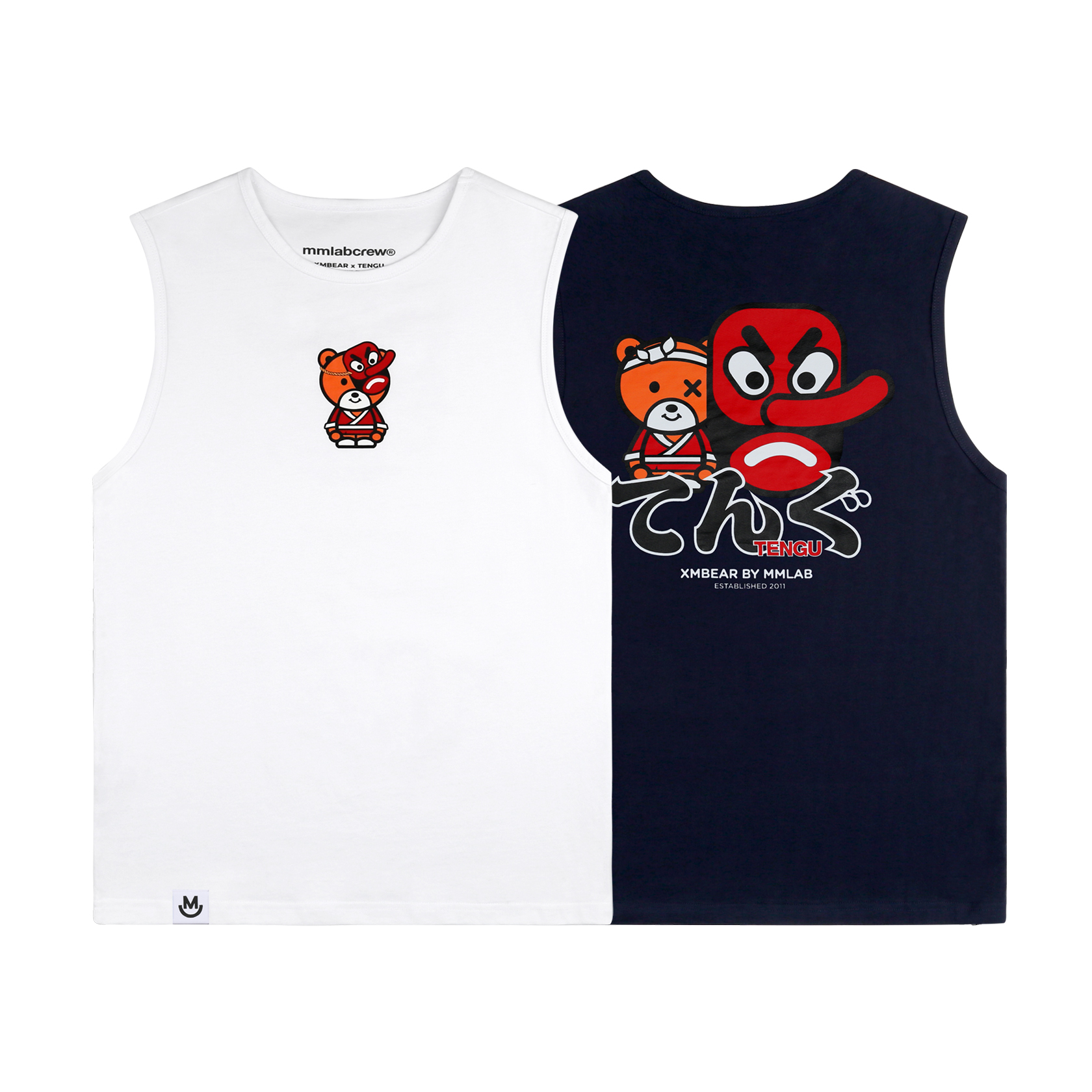 系列白色藏青纯棉运动健身背心