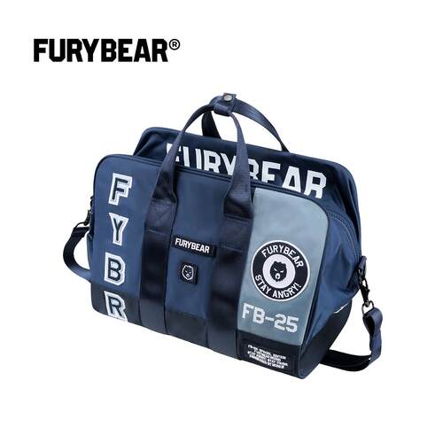 FURYBEAR熊怒系列拼接撞色运动健身手提袋斜挎包旅行包