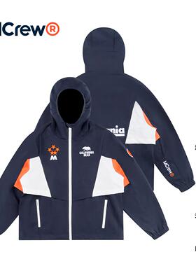 MCREW CABEAR系列春季加州美式LOGO刺绣藏青撞色连帽运动风衣外套