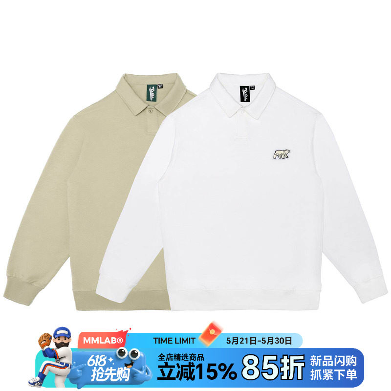 MCREW WILDNESS系列刺绣LOGO休闲简约加厚长袖POLOSHIRT POLO衫