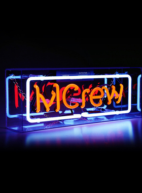 MCrew LOGO NEON Light Box 潮流艺术装饰摆件霓虹灯盒收藏限量版