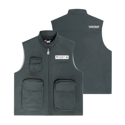 MCREW机能风系列春夏机能风深空灰多口袋功能速干薄款马甲外套