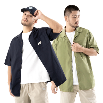 户外短袖刺绣mcrew古巴领