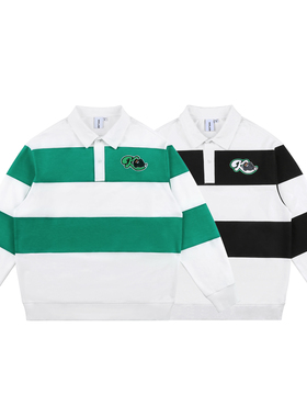 MMLAB KOHIBEAR咖啡熊刺绣LOGO休闲简约加厚长袖POLOSHIRT POLO衫