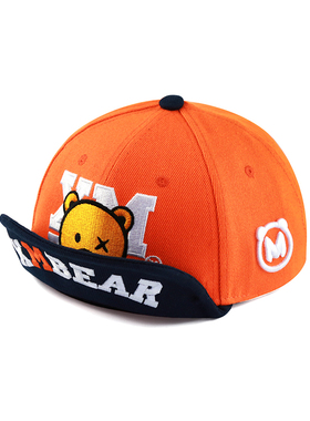MMLABCREW XMBEAR CAP熊仔嘻哈潮流翘檐帽平檐棒球帽后扣式翘檐帽