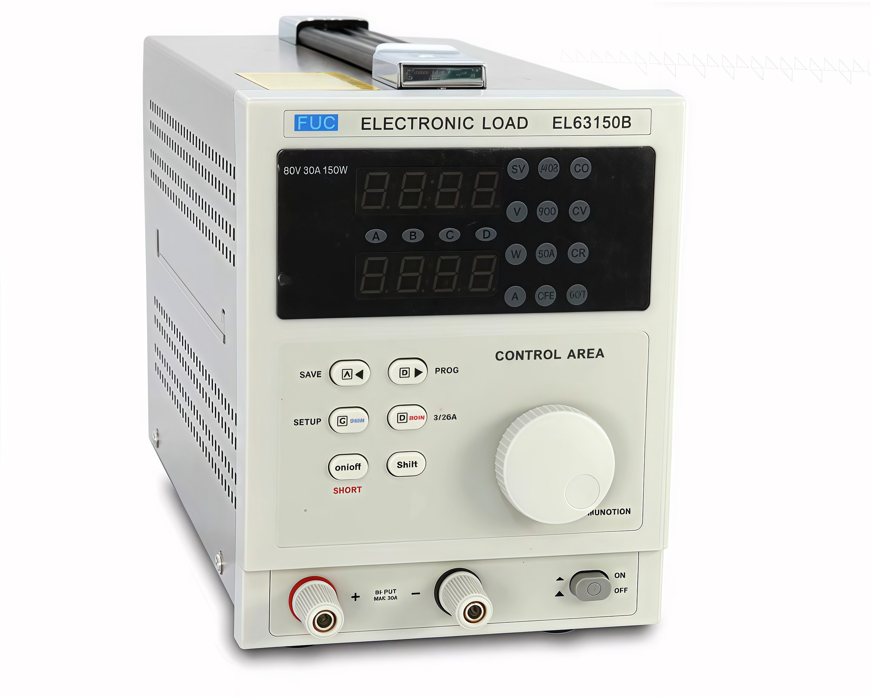 操作范围： 0-60 VDC, 1 mA-30 A (最高150 W)
两段电流范围: 3 A / 30 A
恒流(CC), 恒阻(CR) 及恒压(CV) 
操作模式 过流、过压、过功率及极性接反保护
高达 4&times;40组设置储存 
编程自动测量模式: 可储存25步&times;4组