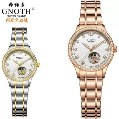 女士简约风真钻8113全自动机械表