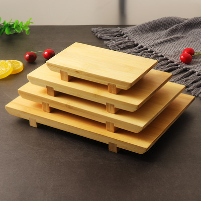 日式竹制刺身实木长方形寿司板