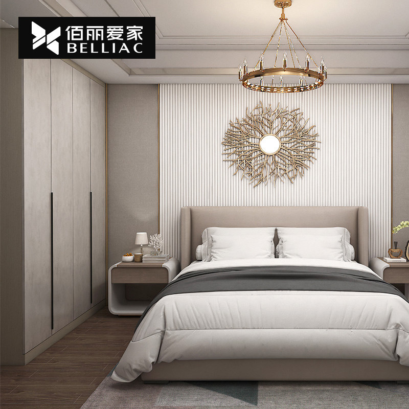 佰丽爱家全屋定制卧室衣柜衣帽间衣橱整体现代轻奢风一门到顶定制
