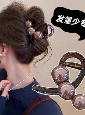 中号抓夹女发量少高级感发夹女士2026新款高端后脑勺鲨鱼夹子发饰