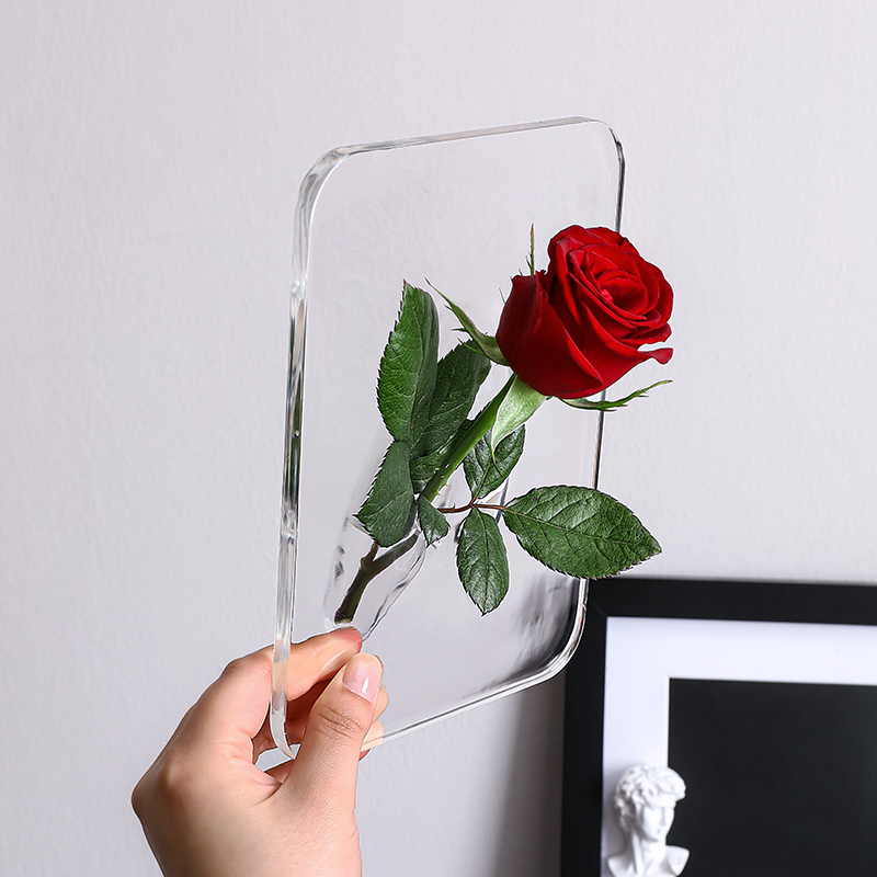相框花瓶摆件亚克力水培插花高档