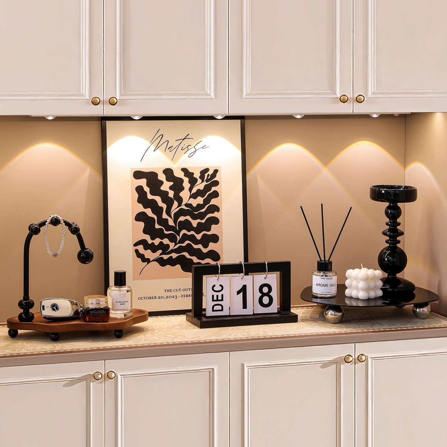 中古风实木装饰品摆件桌面置物架