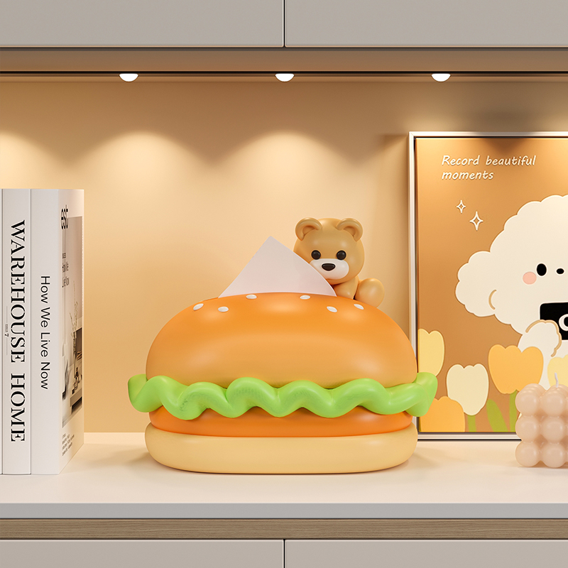 树脂工艺品可爱小动物纸巾盒