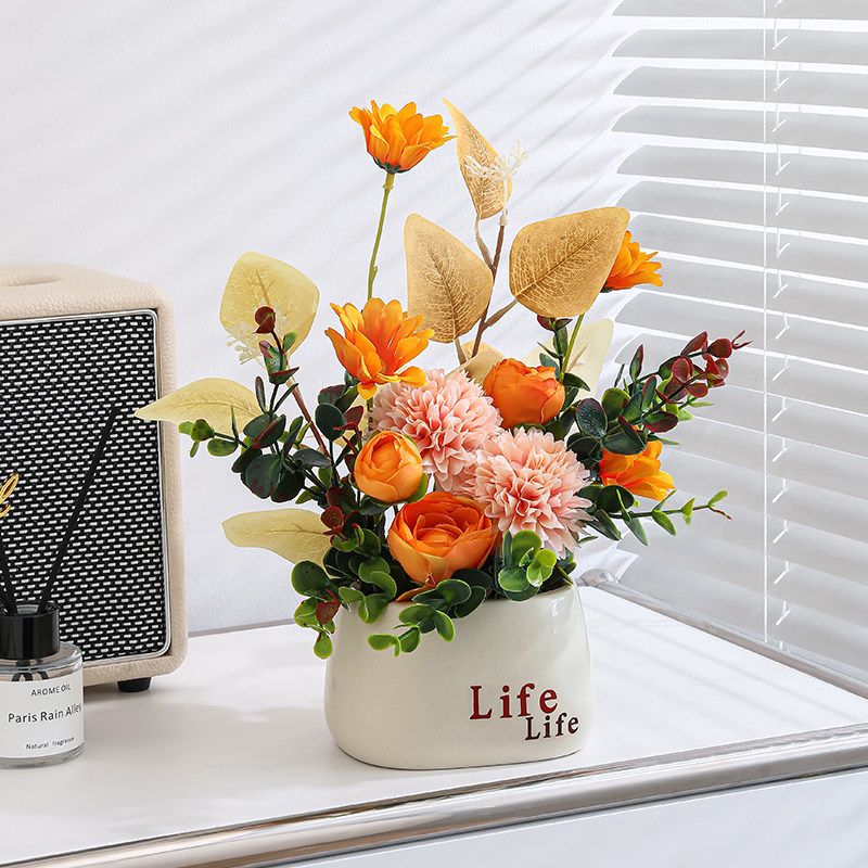 北欧仿真花假花客厅电视柜桌面摆件花艺餐桌花家居玄关茶几装饰品,家居饰品,装饰摆件,淘宝优惠券,粉丝福利购,淘宝优惠卷