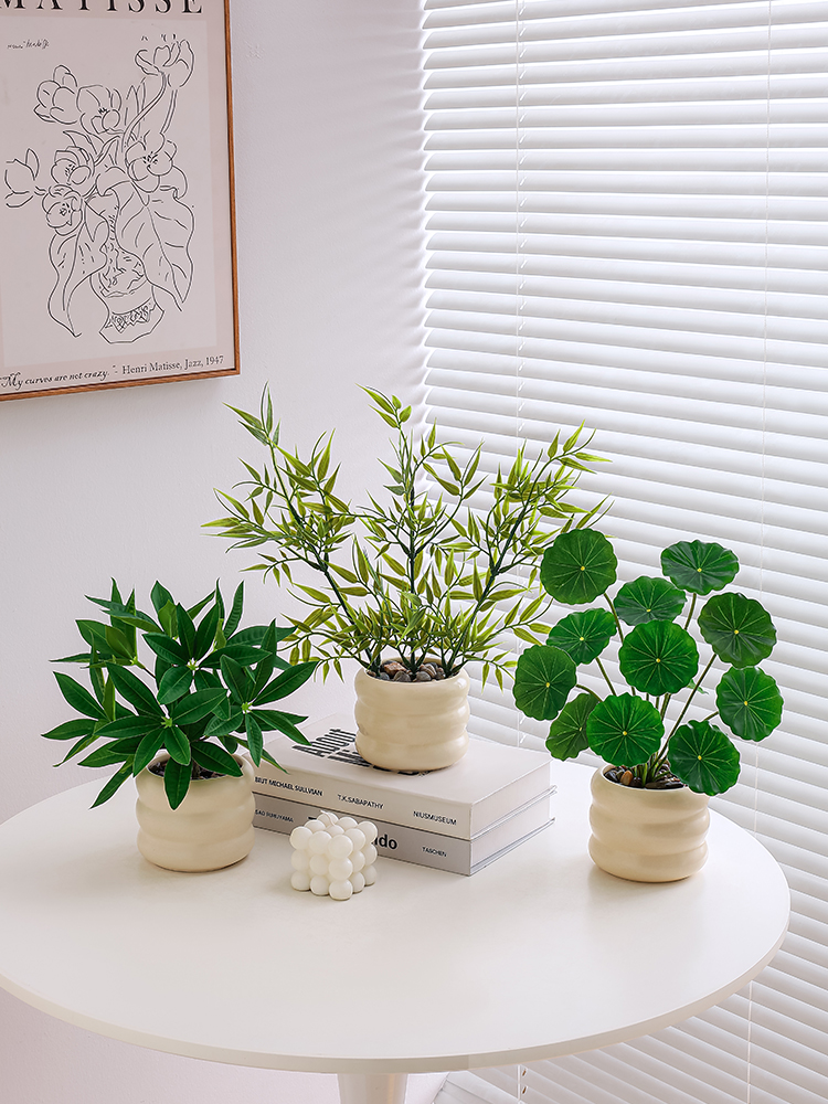 彷真绿植假花摆件节节高升竹子小盆栽桌面客厅植物装饰品拍摄道具