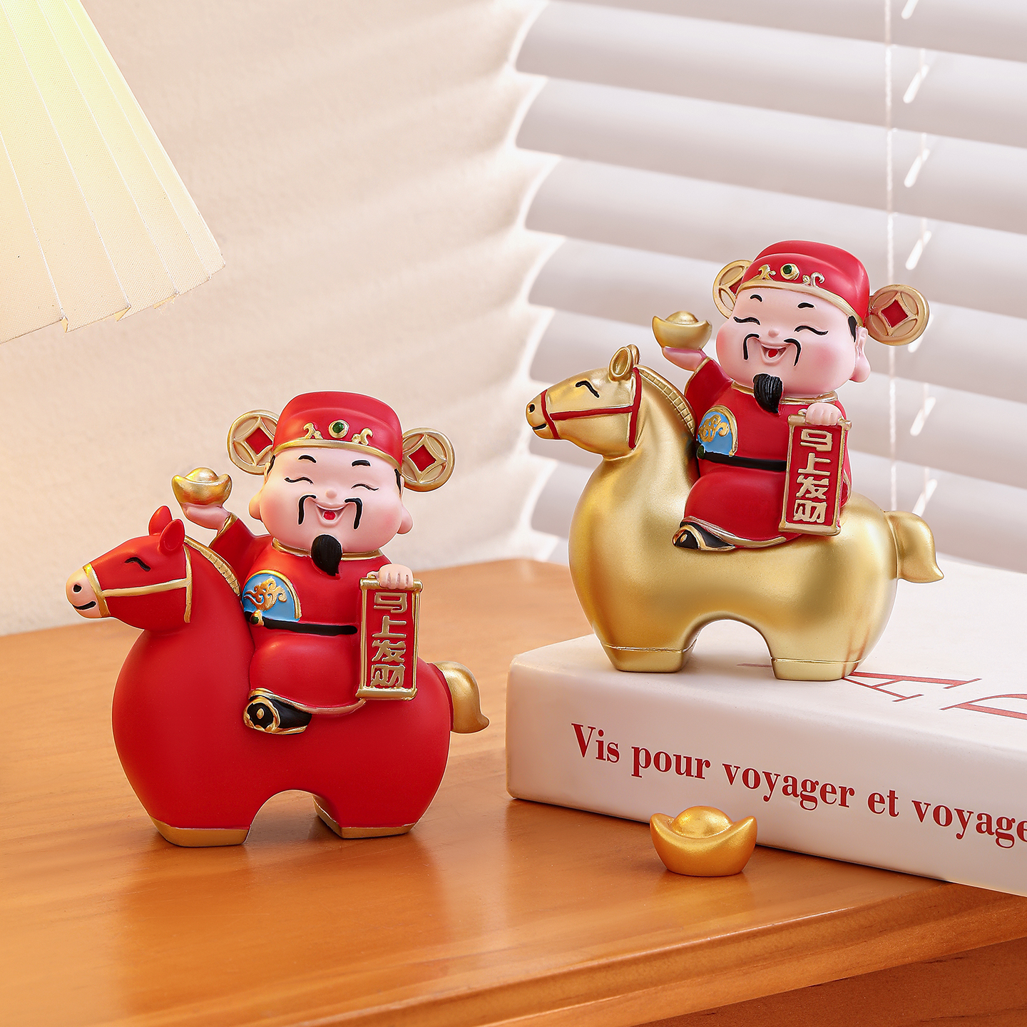 马年吉祥物马上发财小摆件装饰品