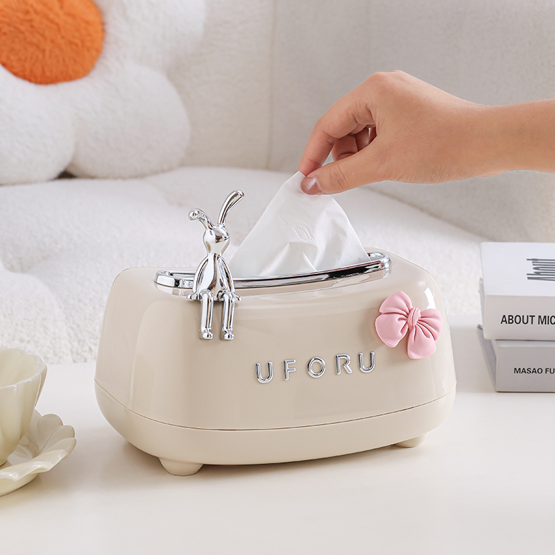 创意桌面装饰品可爱小兔子纸巾盒