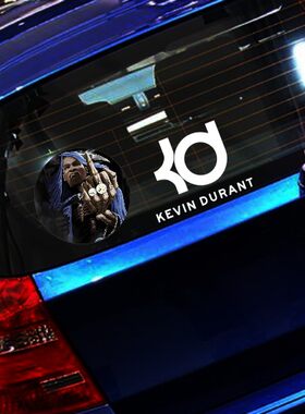 NBA篮网队杜兰特死神车贴汽车笔记本拉杆行李箱防水防晒创意贴纸