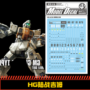 (中环水贴19237) HG 1/144 RX-79 GM08陆战吉姆专用水贴 配万代