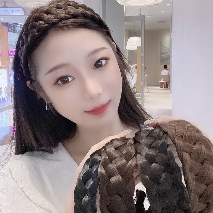 五股辫假发发箍加宽辫子遮白发头箍宽边发卡成人百搭发饰