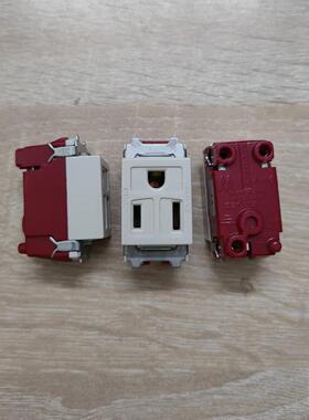 明宫社Jimbo工业插座 日式插座模块开关可配面板15A125V乳白色