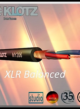 KLOTZ平衡线音频线散线MY206话筒线卡农线关键日本2549sommer