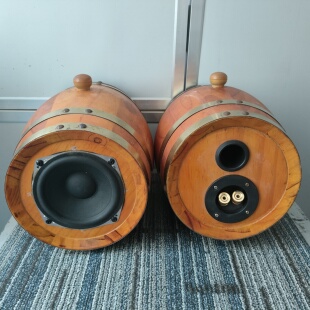 达士创意酒桶形发烧Hifi音箱个性实木酒桶摆设全频2.0无源音箱