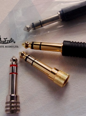 三节6.35公转3.5母铜转换头 吉他音频插头话筒耳机6.3立体声