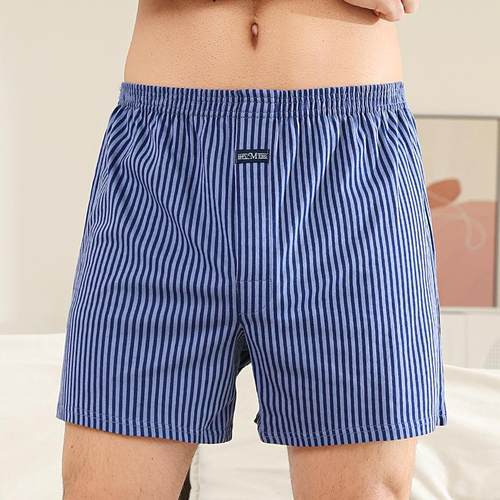 阿罗裤男士纯棉内裤宽松大码高腰全棉睡裤胖子短裤平角裤四角裤头