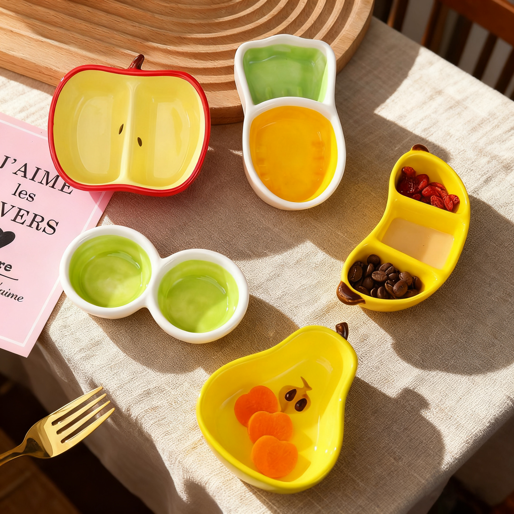 陶瓷苹果小碟子家用调味碟