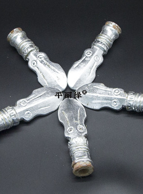 戏曲京剧用品道具红缨枪花枪配件木质塑料枪头 单枪头双枪头