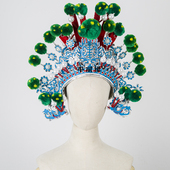 戏曲大包巾京剧武生秦腔武将军戏帽硬盔头盔帽戏曲配饰大武生头饰