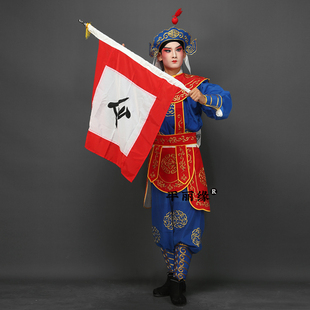 戏曲令旗京剧戏剧服装古装舞台演出道具令旗刺绣旗子小兵巡山令旗