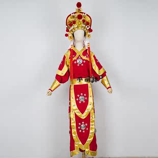 戏曲服装花木兰豫剧武将古装舞台演出服饰木兰衣改良靠木兰盔帽子