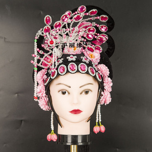 古典舞发饰扭秧歌大头饰戏剧戏曲花旦跳舞头饰广场舞蹈贵妃头饰