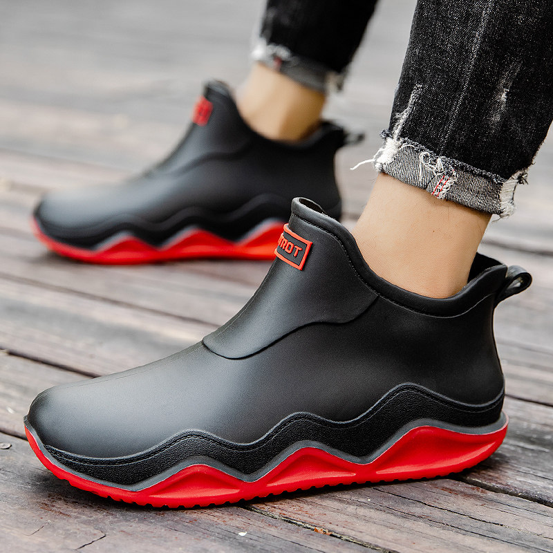 德系防滑雨鞋男短筒防水鞋女低帮雨靴厨房胶鞋套鞋洗车钓鱼情侣鞋,流行男鞋,雨鞋,淘宝优惠券,粉丝福利购,淘宝优惠卷