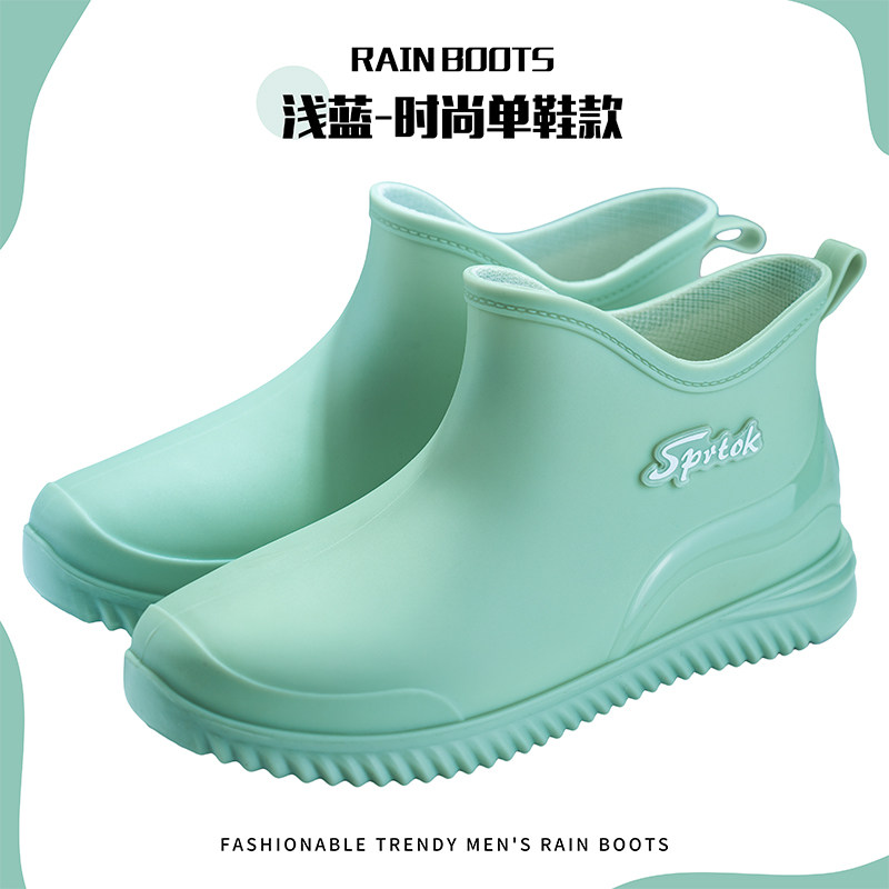 韩版雨鞋女士男士时尚外穿短筒雨靴保暖平底防水厨房工作洗车胶鞋,女鞋,雨鞋,淘宝优惠券,粉丝福利购,淘宝优惠卷