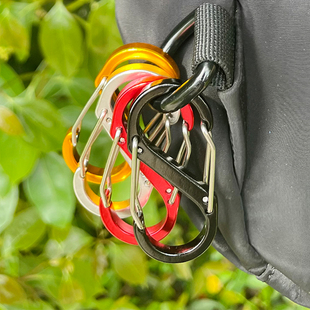 铝合金S扣8字形登山扣钥匙扣八字扣旅行背包外挂钩帽子连接扣