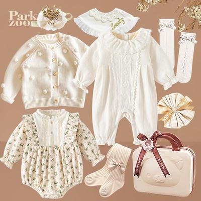 婴儿衣服礼盒套装冬季加绒厚