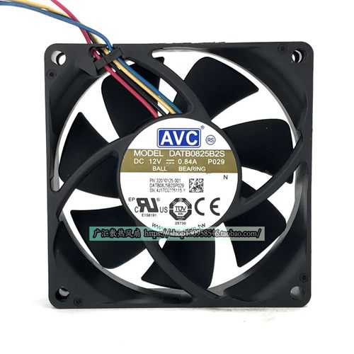 AVC DATB0825B2S 8025 12V 0.84A PWM调速 大风暴力散热风扇8CM