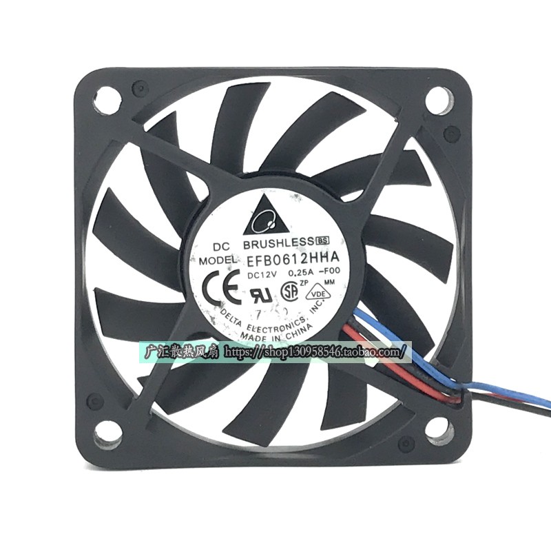 台达 EFB0612HA/HHA AFB0612HA/MA 12V 6CM 6010机箱超薄散热风扇
