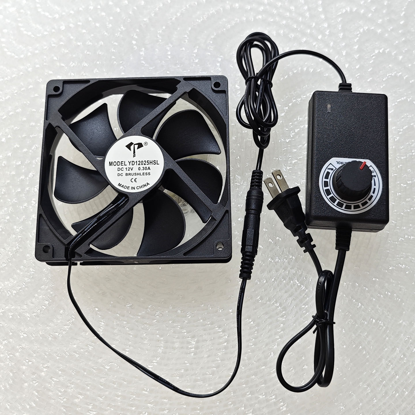 风扇调速改装排气抽风器控制220v转DC3V-12V机箱电源电脑散热风扇