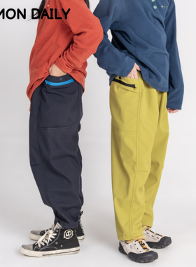 【Damon11/27日 10:00上新】 格子绒拉链口袋工装裤百搭加绒裤